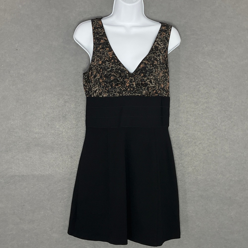 Max Studio Dress‎ Womens Sz L Babydoll Stretch Sleeveless V-Neck Party Cocktail